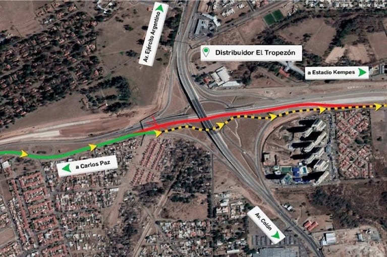 Habrá nuevos cambios en el tránsito de El Tropezón