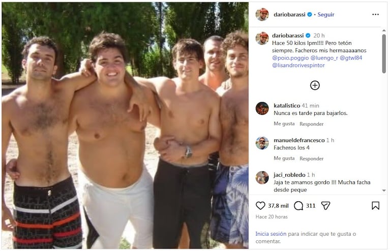 “Hace 50…”: Darío Barassi mostró una foto de joven y sorprendió a sus fanáticos