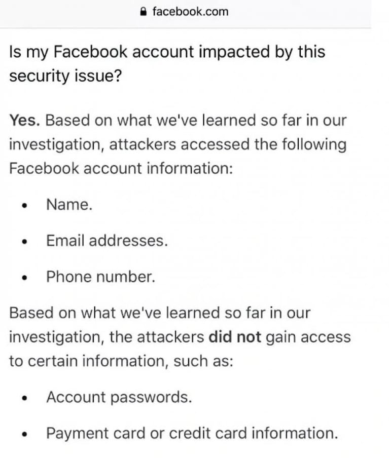 Hackearon 29 millones de cuentas de Facebook: cómo saber si la tuya fue vulnerada