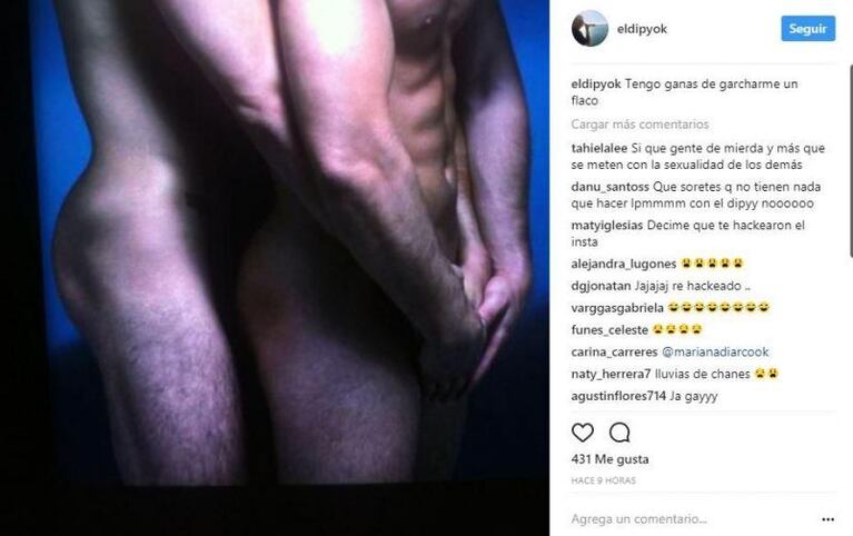 Hackearon el Instagram de El Dipy y subieron imágenes eróticas