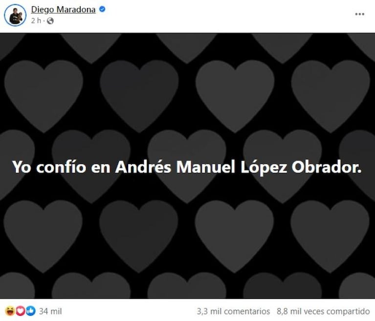 Hackearon la cuenta de Facebook de Maradona e hicieron posteos repudiables