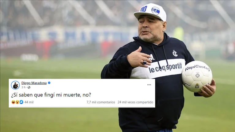 Hackearon la cuenta oficial de Facebook de Maradona.