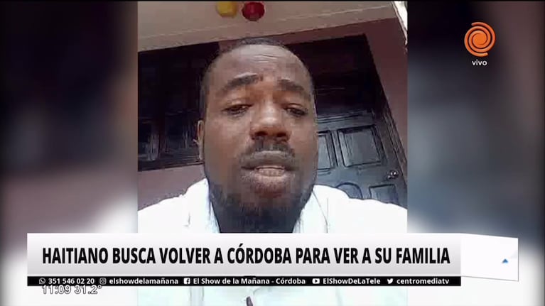 Haitiano pide regresar a Córdoba con su familia