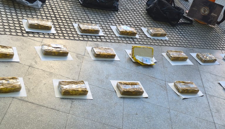 Hallaron 20 ladrillos de cocaína en la Terminal de Córdoba: tenían el sello del “Patrón del Norte”