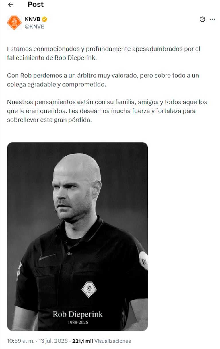 Hallaron muerto a un árbitro excluido del Mundial 2026 tras una denuncia de abuso sexual que fue archivada