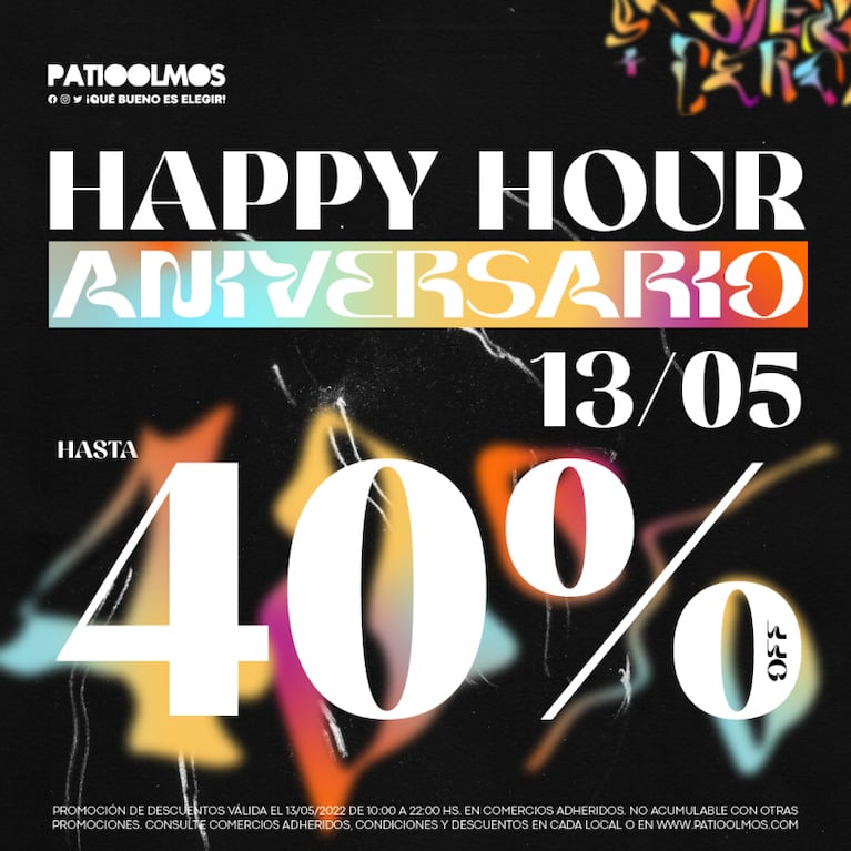 Happy hour y arte vivo para celebrar el aniversario del Patio Olmos