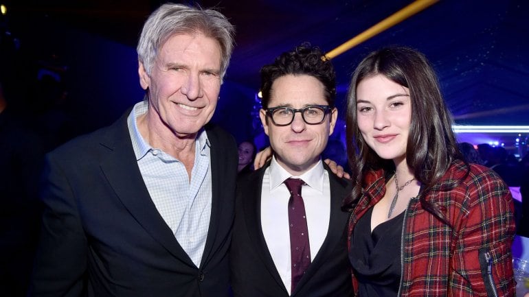 Harrison Ford junto al director J.J. Abrams. Foto: AFP