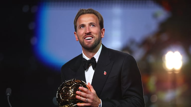 Harry Kane al recibir el Balón de Oro 2026. Reuters/Matthew Childs
