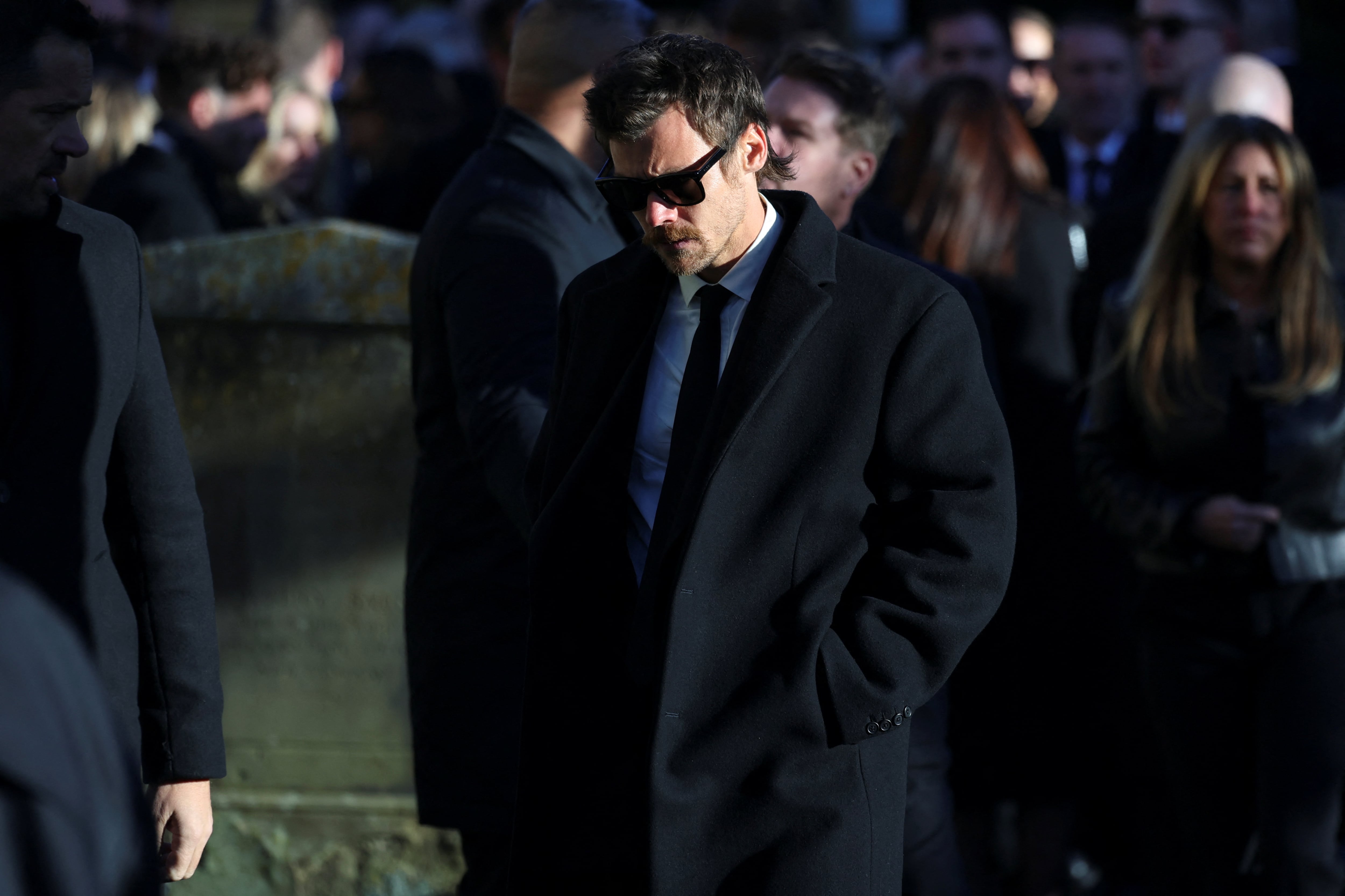 Harry Styles luego del funeral de Liam Payne en las afueras de Londres. REUTERS/Toby Melville