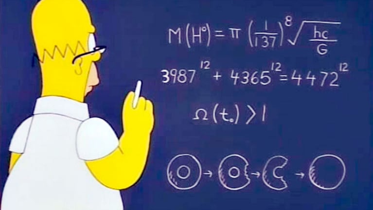 Hasta Homero Simpson se complicó con el problema matemático.
