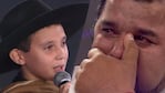 Hasta Tinelli soltó lágrimas de orgullo por el tierno momento que se vivió en el escenario.