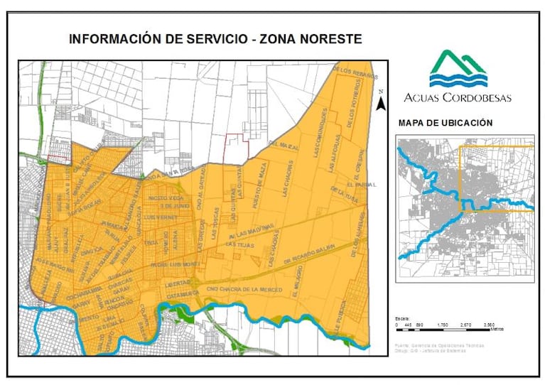 Hay 70 barrios afectados por la rotura del caño de agua