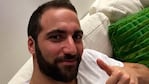 Higuaín, con buena energía en las redes sociales.