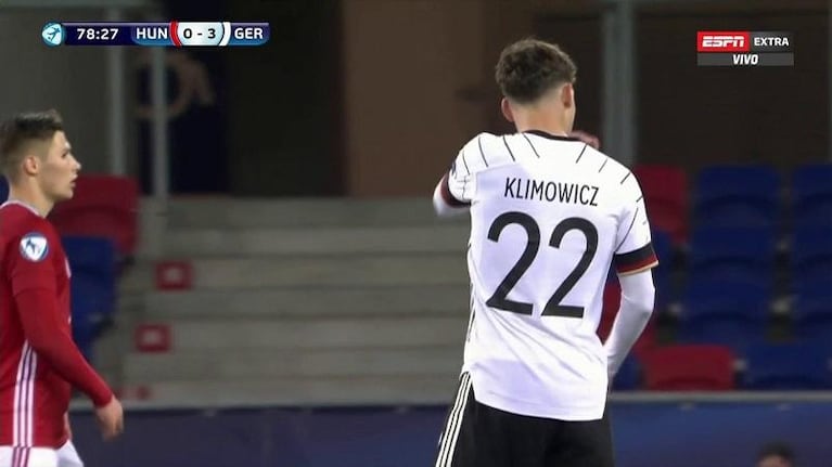 Histórico: Mateo Klimowicz debutó en la selección alemana sub 21