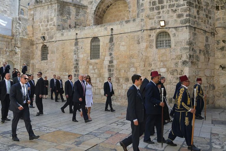 Histórico: Trump visitó el Muro de los Lamentos