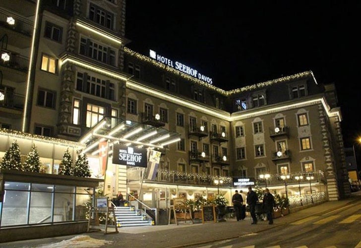 Hotel Seehof. Aquí se hospeda Macri en Suiza.