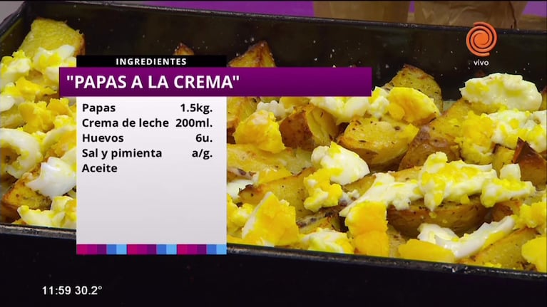 Hoy preparamos "papas a la crema"