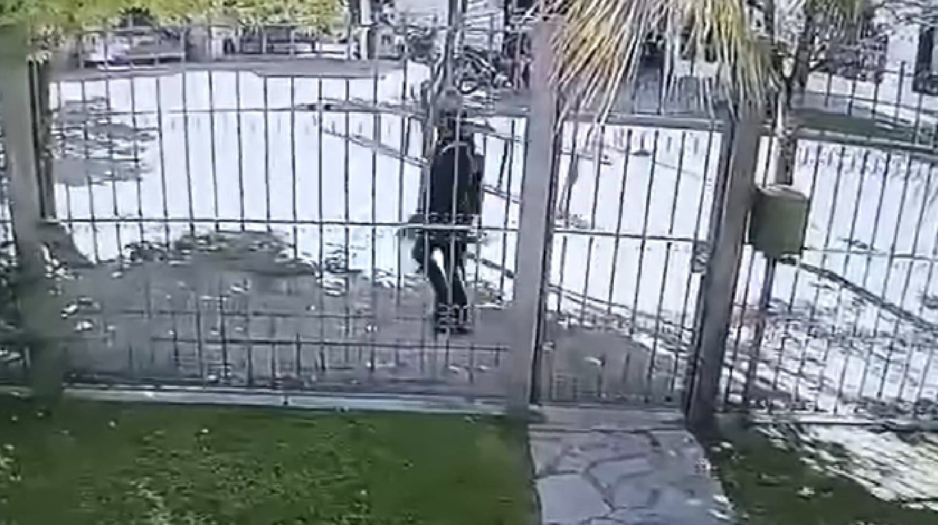 El sospechoso fue visto caminando con una escalera metálica el día del crimen. (Foto: captura de video TN).