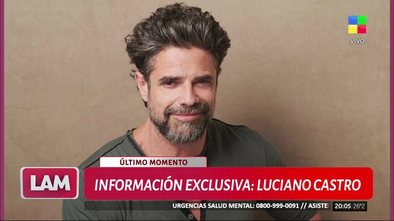 El motivo por el que fue internado Luciano Castro
