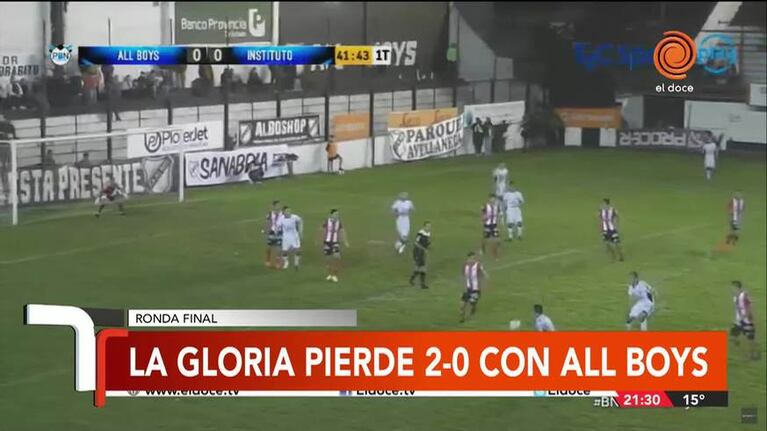 Los goles de All Boys contra Instituto