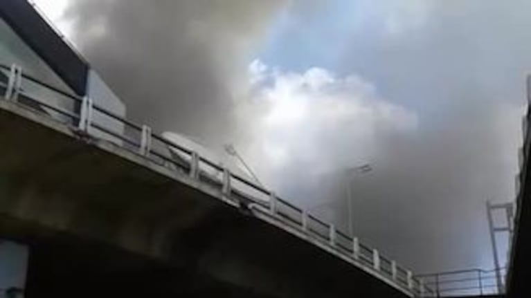 Incendio en el edificio de Canal 13 y TN