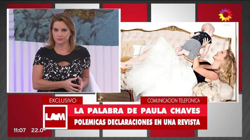 Paula Chaves se quebró en vivo por la tapa de la revista