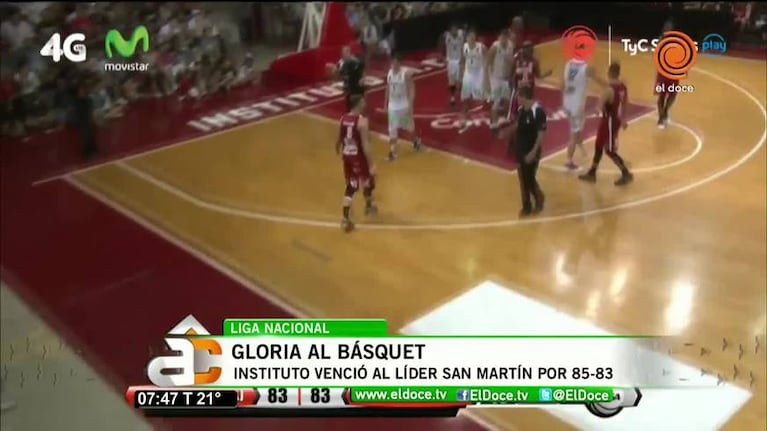 Un triunfo a lo NBA de Instituto contra San Martín de Corrientes