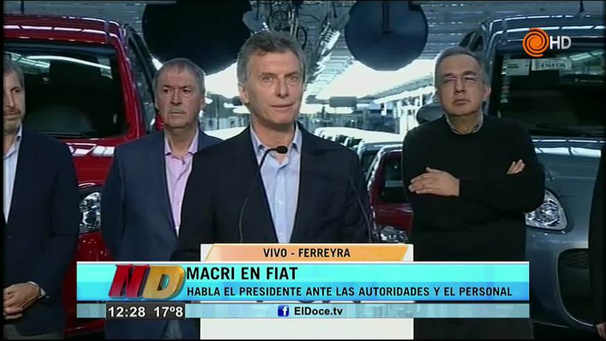 Macri habló de la inflación en su visita a Fiat