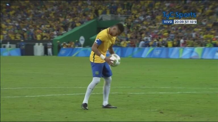 Neymar metió el penal y rompió en llanto