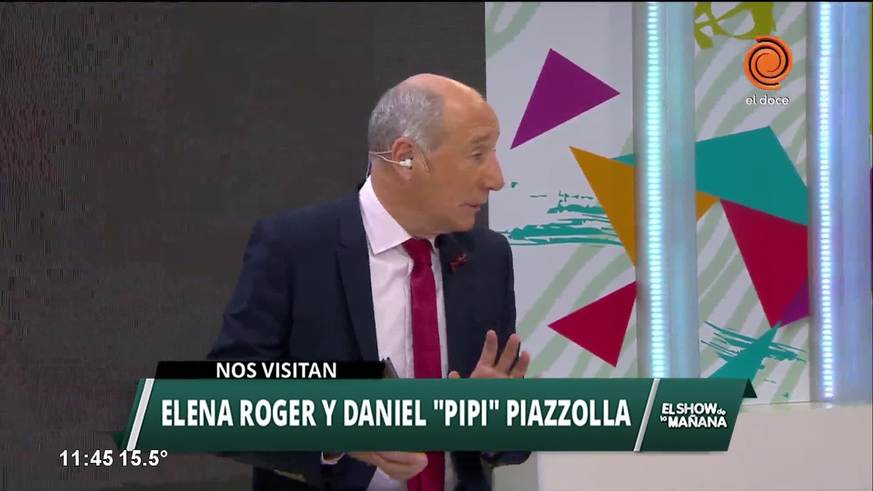 Elena Roger y "Pipi" Piazzolla en el Show