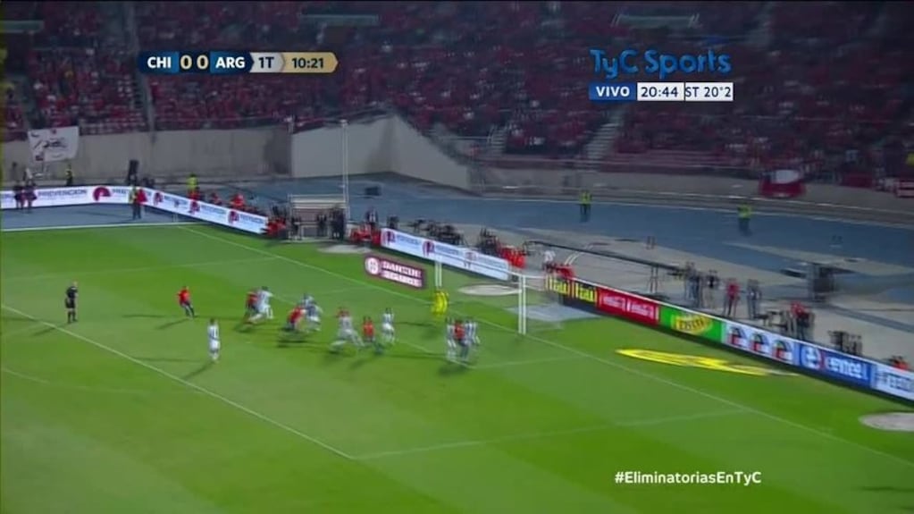 El tempranero gol de Chile a Argentina