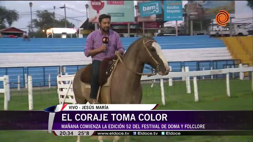 Telenoche a caballo en la previa de Jesús María