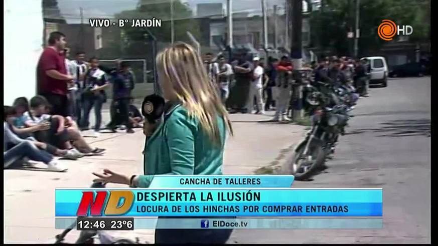 Talleres: colas para comprar entradas en Barrio Jardín