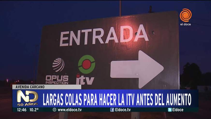 Largas colas para hacer la ITV antes del aumento