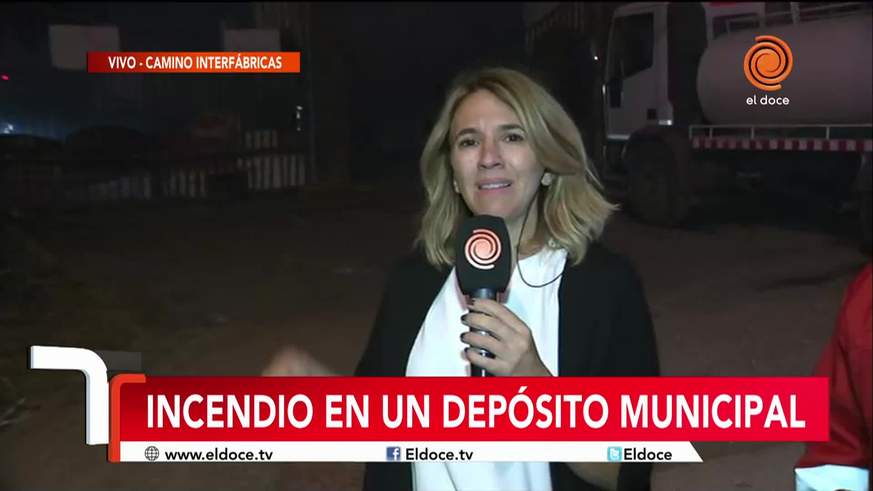 Así fue el incendio en el depósito municipal