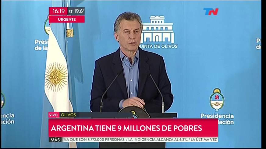 Macri: "La pobreza cero es un camino"