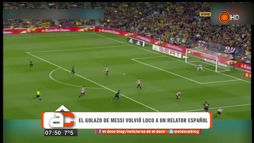 El relato del golazo de Messi