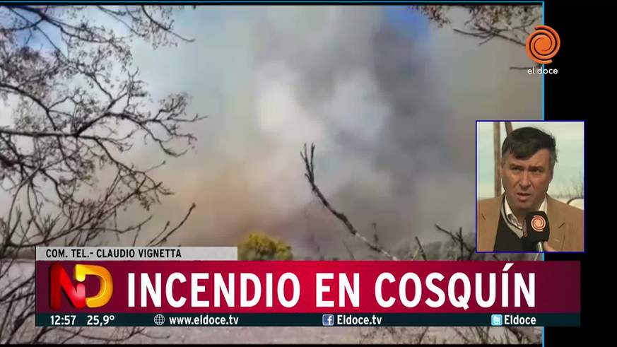 Se reavivó el fuego en Cosquín