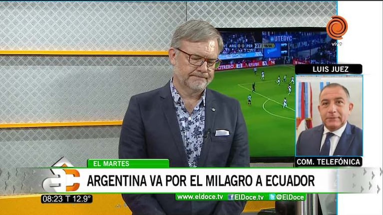 Luis Juez espera a la Selección Argentina en Ecuador