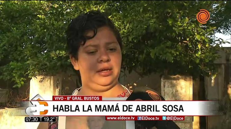 La madre de Abril Sosa reconoció problemas con el asesino de la nena