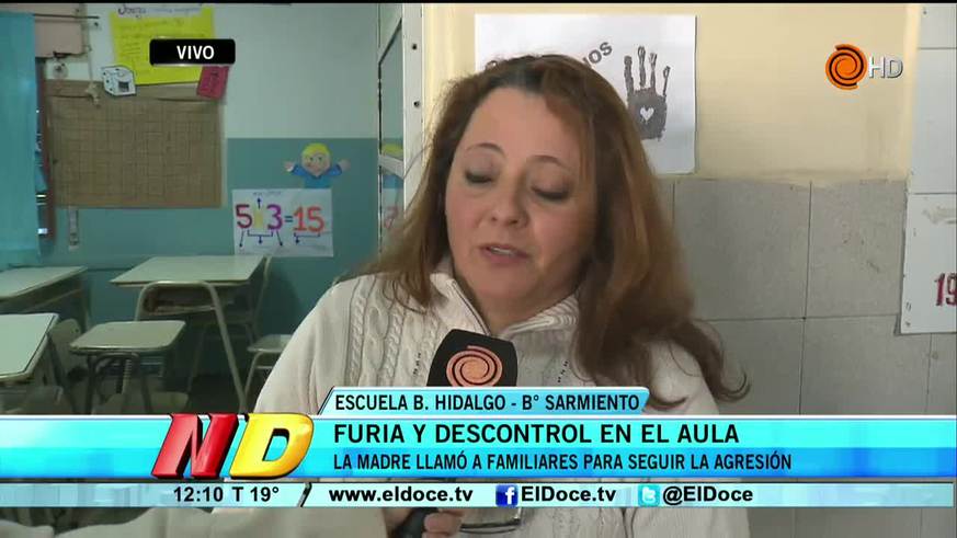 Suspendieron las clases por la agresión a la docente