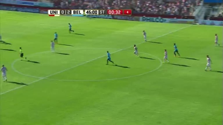 El segundo gol de Bieler para Belgrano ante Unión