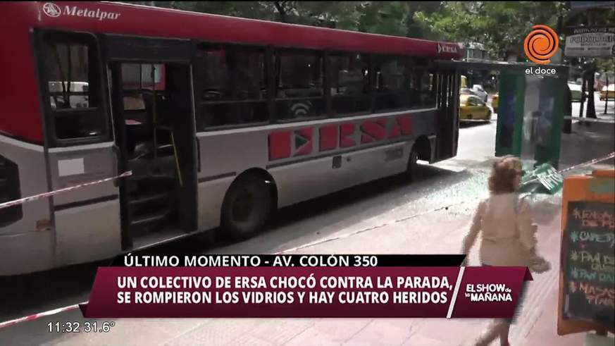 Colectivo de ERSA chocó una parada