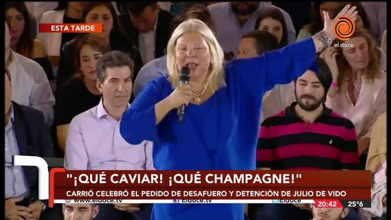 Carrió celebró el pedido de detención de De Vido