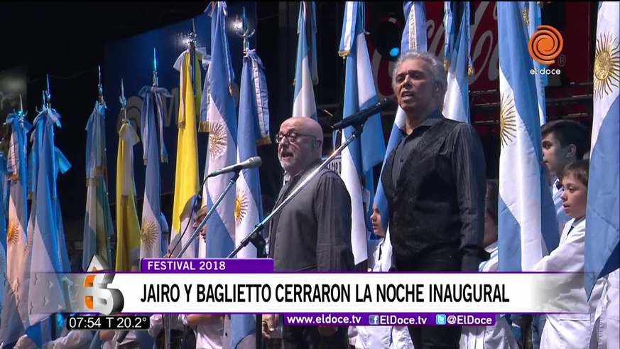 Jairo y Baglietto juntos en la primera noche de Jesús María