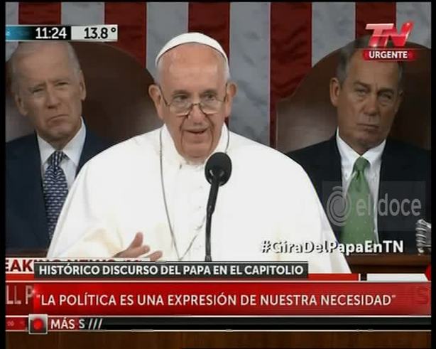 La ovación de pie a Francisco en el Capitolio