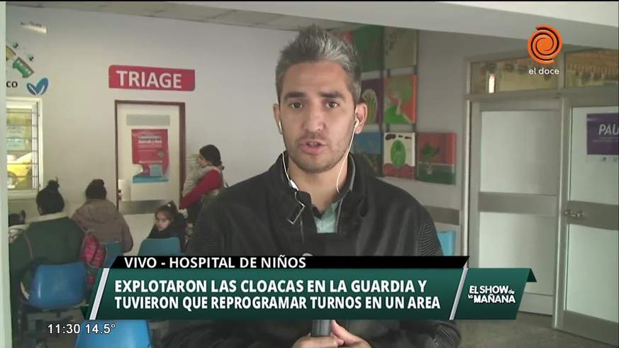 Explotaron las cloacas en el Hospital de Niños