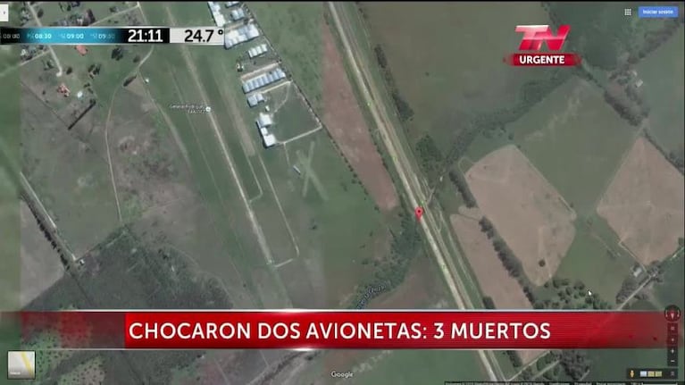 Chocaron dos avionetas y murieron tres personas en General Rodríguez