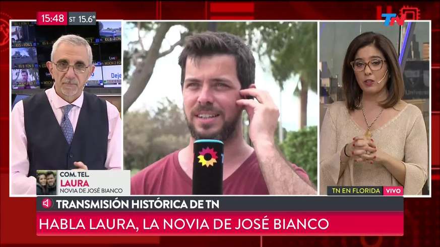 El dulce cruce en vivo entre José Bianco y su novia