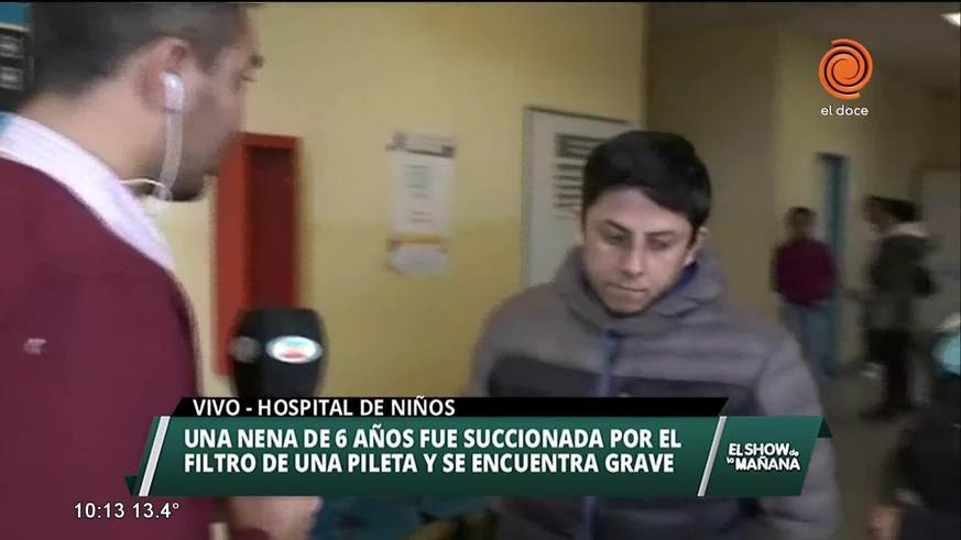 Menor accidentada en pileta lucha por su vida